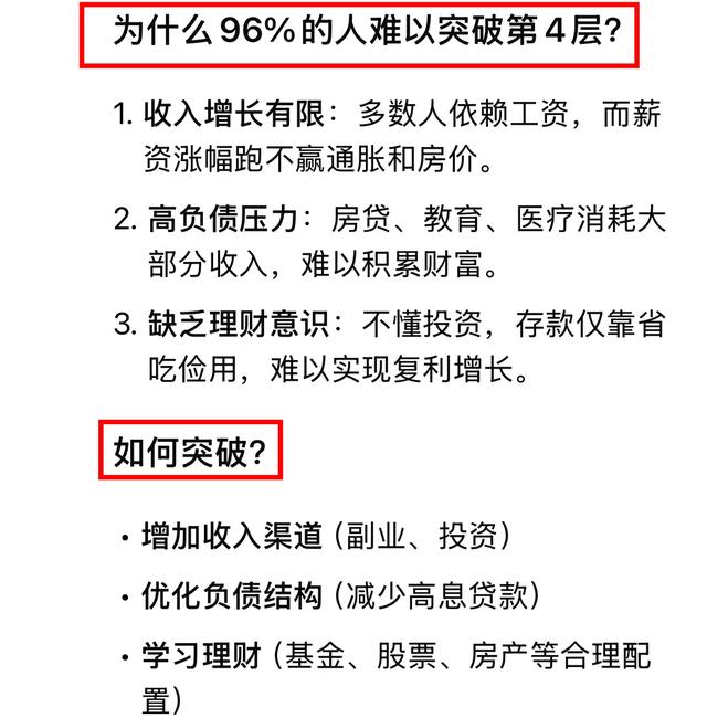 DeepSeek分析:中国家庭存款的8个等级，96%的人难以跨越第4层！