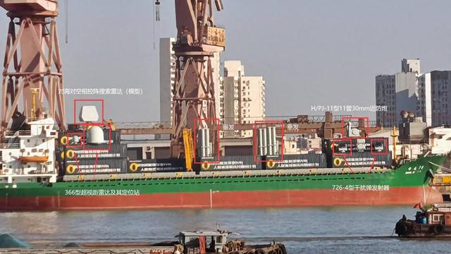 外观是集装箱货船，内部却搭载60个垂发，伪装性极强的辅助巡洋舰