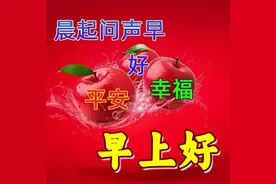 最新早上好金句送给朋友，清晨吉祥祝福语简短，愿你开心无忧图片