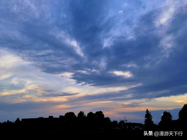欣赏加拿大安大略省的日落晚霞