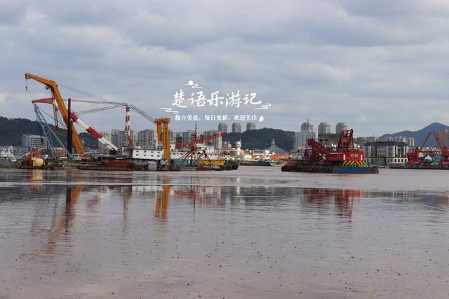 宁波镇海的沿江景观带，没有粉黛花海但是景色很美，非常值得游玩