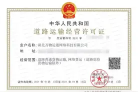 随州颁发首张网络平台道路货物运输经营许可证图片