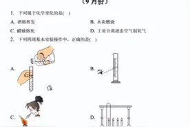 2022-2023学年武汉市江夏区九年级上学期月考化学卷9月（含答案）图片