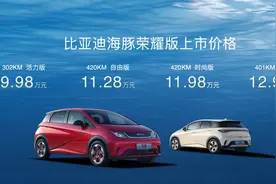 冠军实力，生而出色！比亚迪海豚荣耀版正式上市，售价9.98万元-12.98万元图片