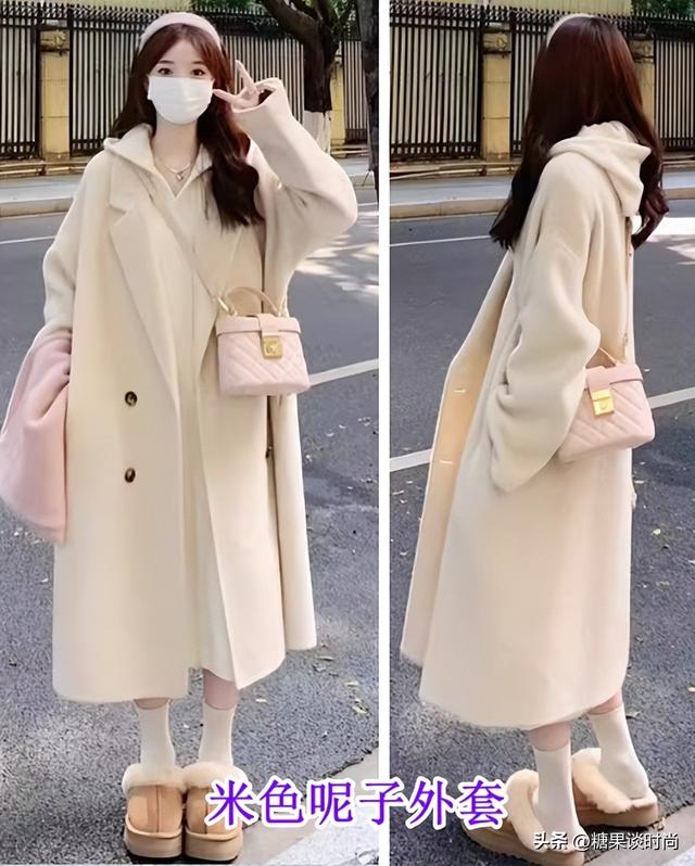 温度低于10度怎么穿？9种颜色“过膝”呢子外套，高级且有女人味