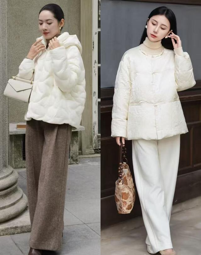 真正有品位的女人，买羽绒服都要远离这4种“廉价色	”	，谁穿谁土