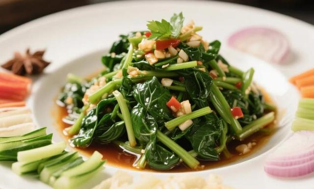 救命！这道凉拌菠菜太解腻了！6步家常做，清爽开胃过夏天