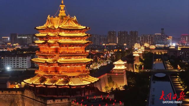 辉煌灯火映古都！夜色下的大同，谁能不爱~