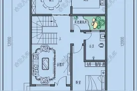 左右不开窗，90平小面宽自建房布局设计图片