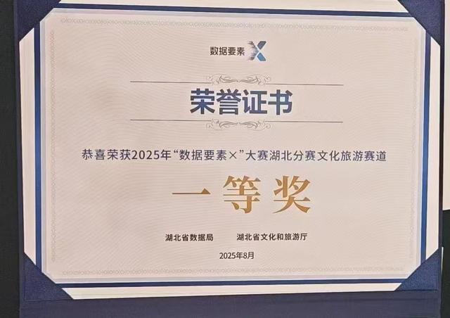 “数字武当”项目再度斩获湖北省文化旅游赛道一等奖