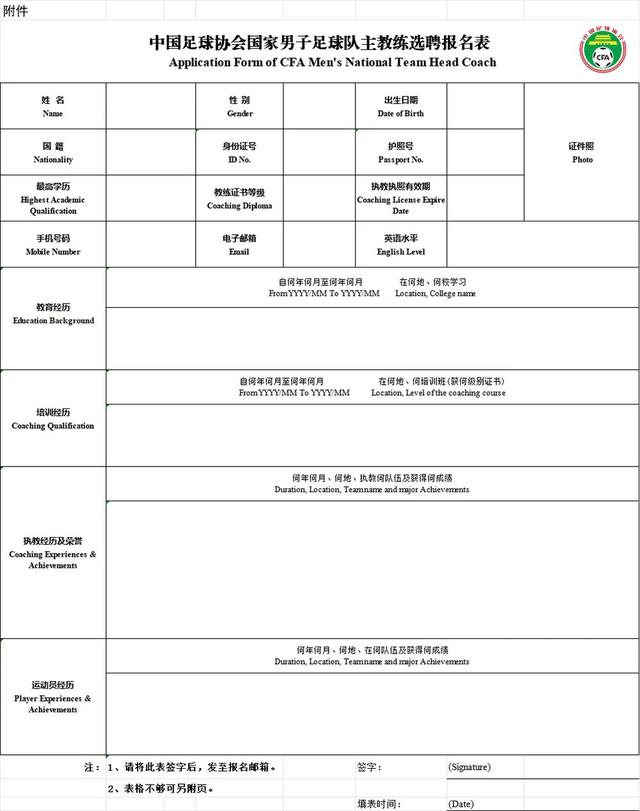国足主帅报名截止，已有多人报名，此前足协公开选聘国足主帅：原则上60岁以下，要求完成2030年参赛目标任务