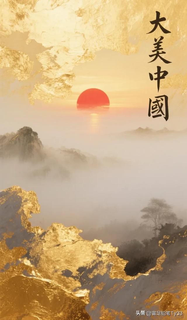 大美中国，山河壮丽如画，五岳巍峨，江河奔腾，尽显华夏磅礴风姿