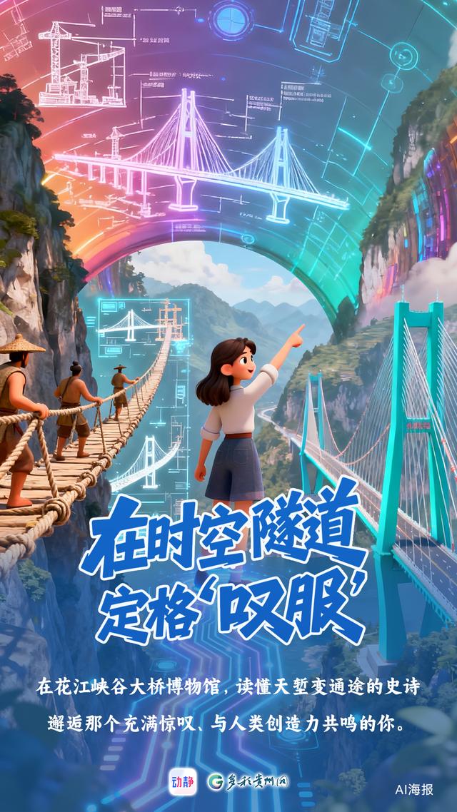 动静海报丨去花江峡谷大桥来场云端之约 解锁你的专属记忆