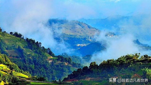 《西双版纳 澜沧行》左都佤山梯田云雾：天地间的水墨长卷