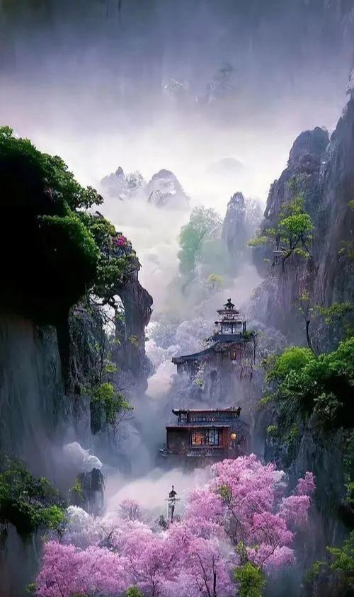 这才是真正的人间仙境，云雾缭绕，诗情画意的美！