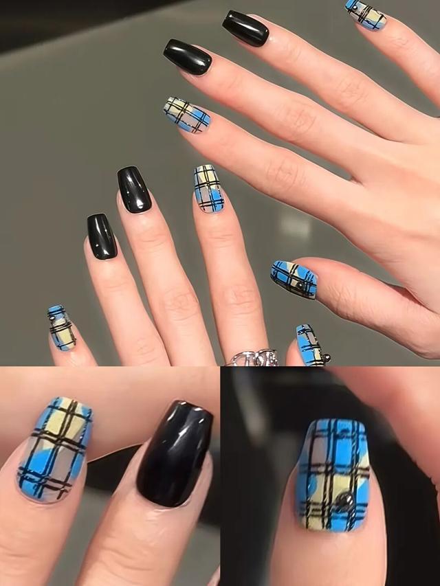 短甲美甲｜复古时尚～英伦学院风