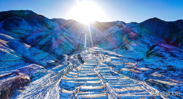 景泰：古城雪山沐夕阳