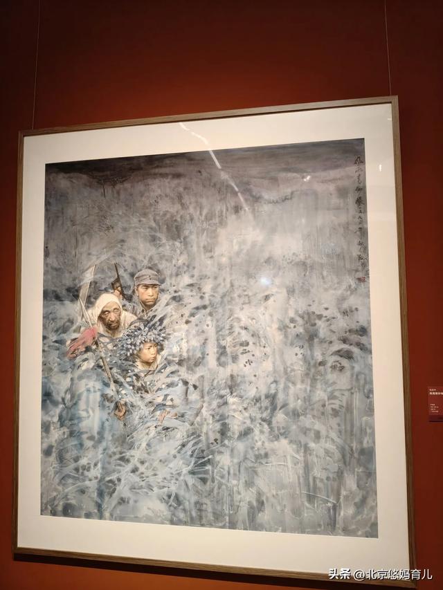 带孩子去中国美术馆参观“人民必胜”主题展,爱国主义教育太深刻