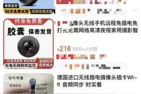 电商平台售卖微型摄像头，一边警示一边暗示图片