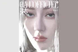 迪丽热巴拍白发怼脸大片 美得像犹如异世精灵图片