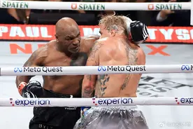 58岁“拳王”泰森不敌27岁网红，韩乔生：能坚持比赛结束不容易，胜负不再是焦点，名字永远刻在历史上图片