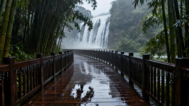 下雨建议去黄果树瀑布吗？雨润飞瀑：黄果树的水墨交响诗