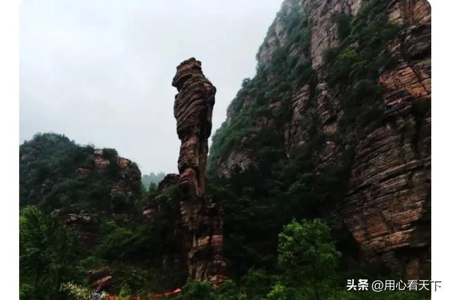 不要门票,轿车也能上去,辉县天柱峰大峡谷吸引众多网友前去游览
