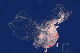 这是中国人口分布比较直观的图片！图片