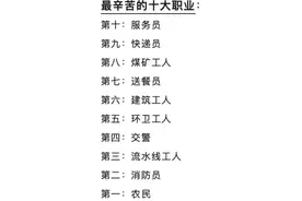 终于有人把“最辛苦的十大职业”，整理出来了，看看有没有你的？图片