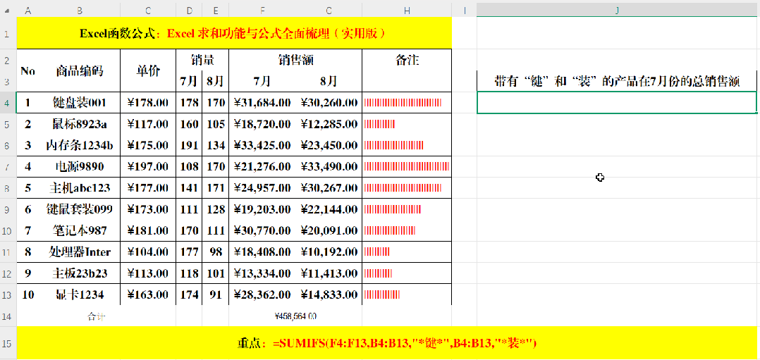 Excel 求和功能与公式全面梳理（实用篇）