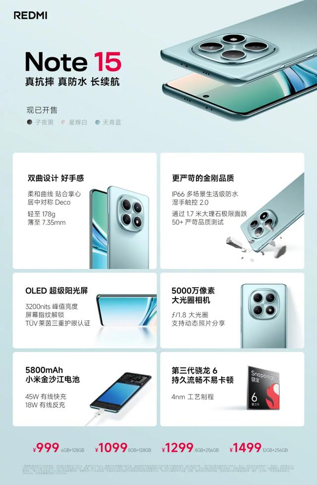 999元起就是个笑话！REDMI Note 15系列手机是否值得买？