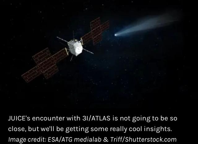 欧洲航天局：两艘火星轨道探测器传回3i/atlas图片