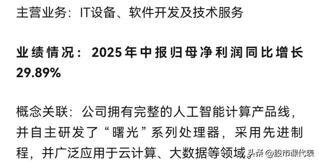 中报预增最高295％！股价逼近1500！成长最快10家中国AI芯片企业
