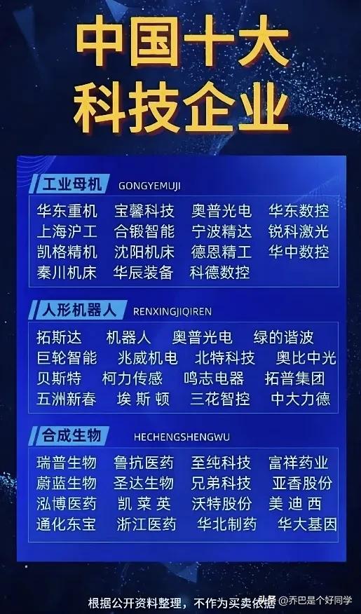 DeepSeek解读:中国十大科技企业！解读的太详细了