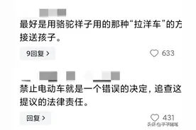 老年代步车被禁老人改用骑行三轮接娃，网友:会更堵塞，评论沦陷图片