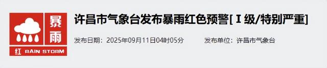 河南多地因暴雨发布停课通知