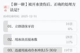 【聊一聊·解题时间】被开水烫伤后，正确的处理方法是？图片