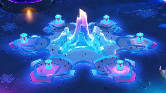 第二十七届哈尔滨冰雪大世界主塔成功封顶 冰雪之约更近一步