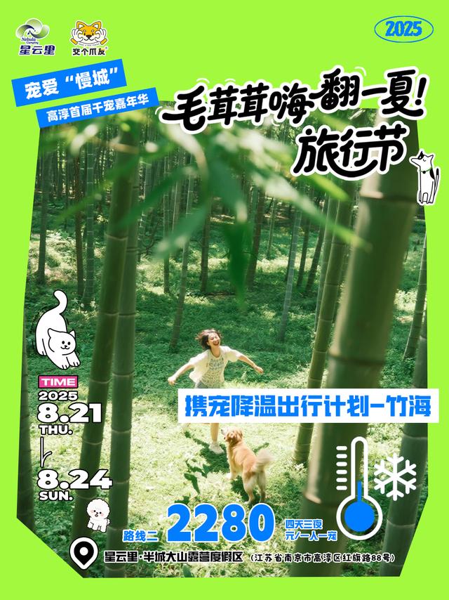 这个8月，拖猫带狗闯江南竹海~