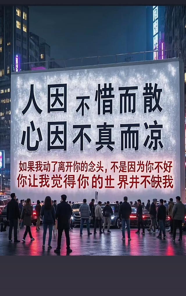 人因不惜而散，心因不真而凉！