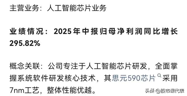 中报预增最高295％！股价逼近1500！成长最快10家中国AI芯片企业