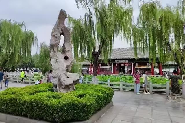 济南大明湖的秋景