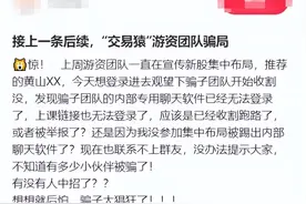 投资骗局！知名游资“交易猿”成了冤大头，真相来了...图片