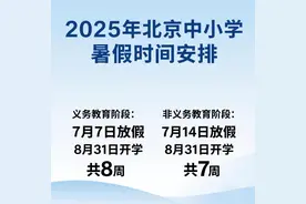 2025年北京市中小学暑假时间安排图片