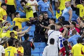 美洲杯半决赛上演全武行！努涅斯冲上看台参与球迷冲突 南美足联官方：强烈谴责任何暴力行为图片