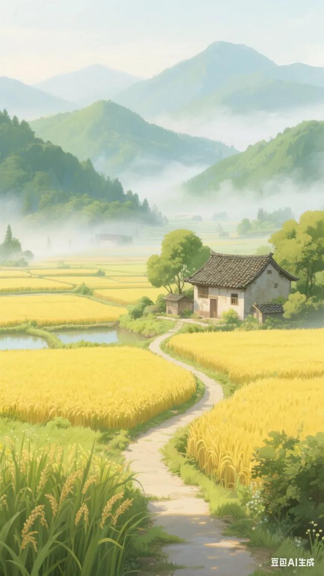 田园风光，稻香四溢，小路蜿蜒，心旷神怡！