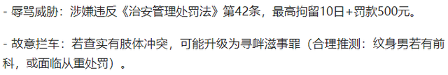 无牌奥迪加塞恐吓女子后续！纹身男过往被扒，难怪嚣张，恐要坐牢