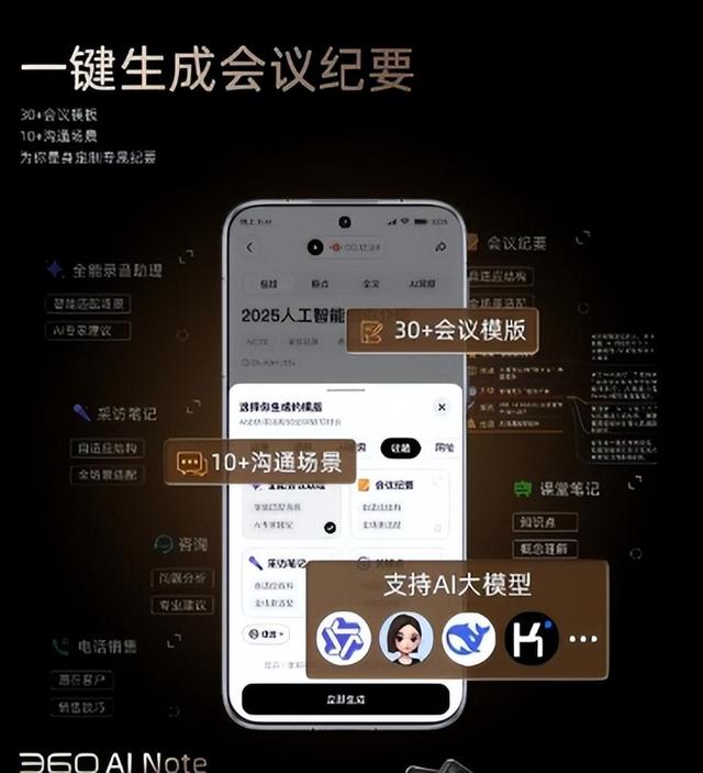 职场福星！360 AI Note上市两周卖断货，开完会自动出纪要