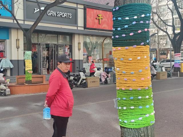 毛线织就小暖衣，石景山这里的树秒变萌系选手