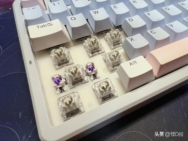电竞少女风！高性价比Gasket结构三模机械键盘！雷柏V700 DIY-98！